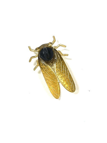 Brass Jewelry - cicada pin