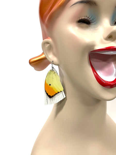 butterfly wings - white fringe