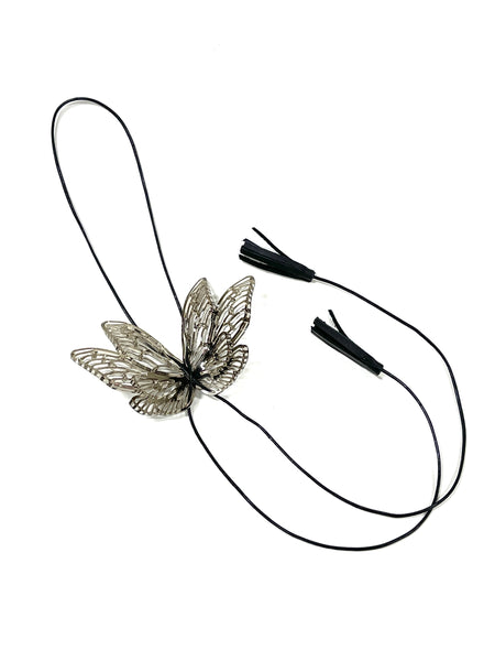acrylic jewelry - wing necklace - bronze mirror