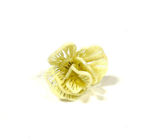 acrylic jewelry - bloom ring - ivory